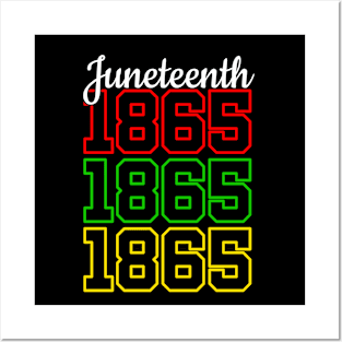 Juneteenth 1865 Black History African American Men Women Posters and Art